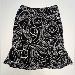 New, NWOT, Beautiful Chico’s Fully Lined Black & White Skirt in a Size 1